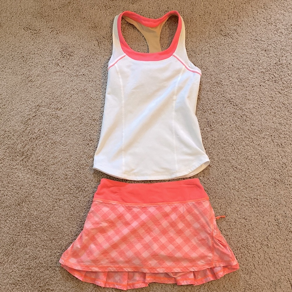 Girls Ivivva matching top and skort